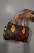 Mini brown style handbag