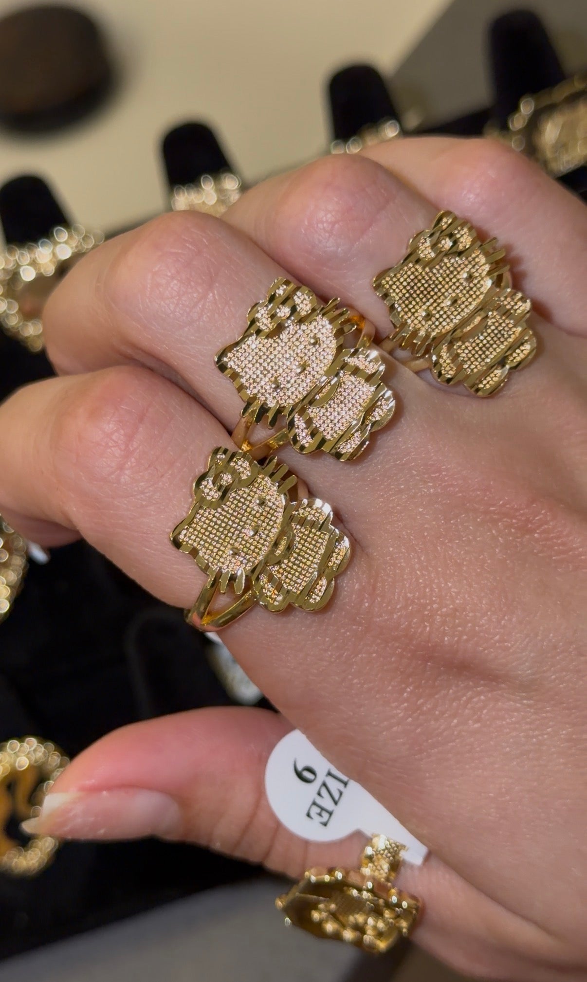 18k gold plated HK ring