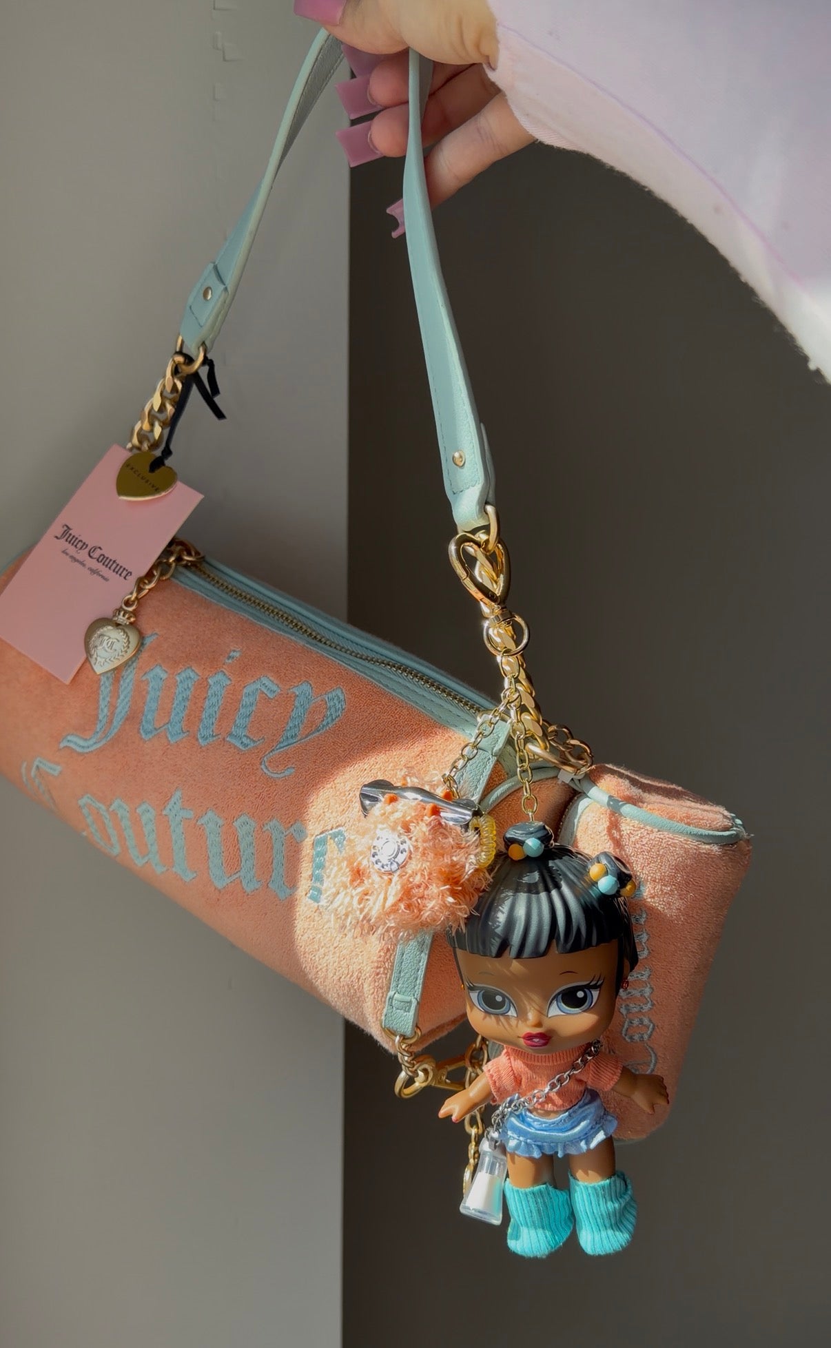 spring drop🦋 orange pastel juicy couture barrel bag