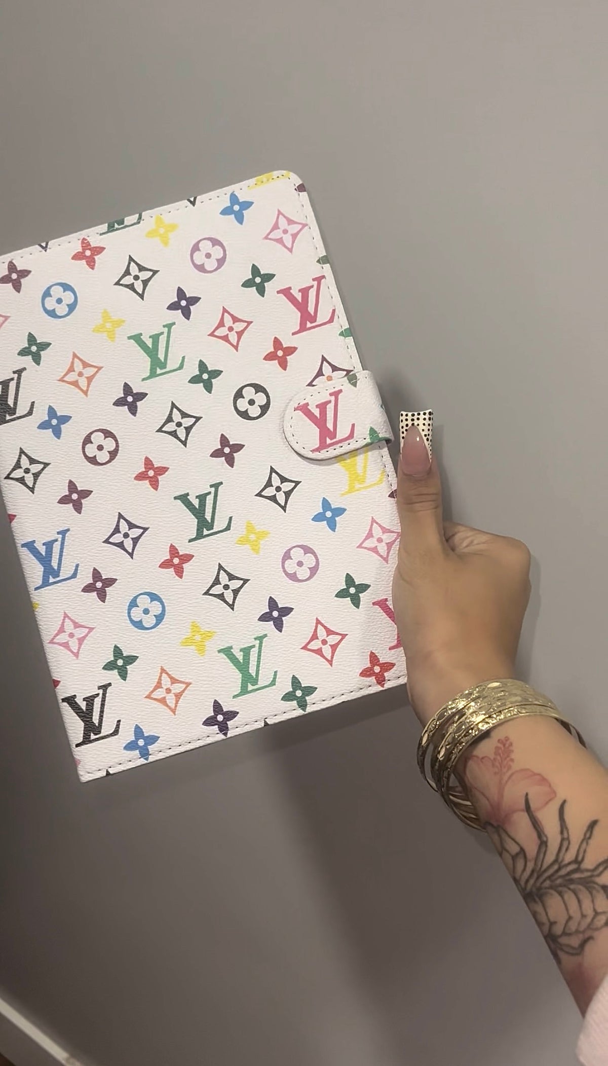 Designer multicolor Ipad case Lv