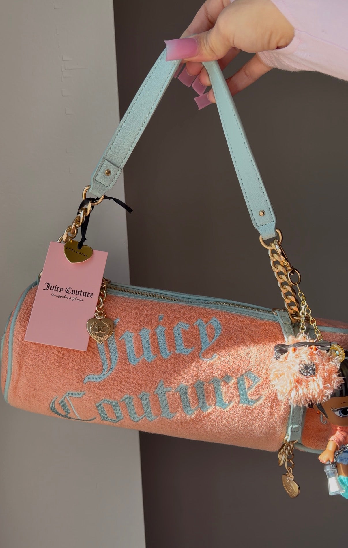 spring drop🦋 orange pastel juicy couture barrel bag
