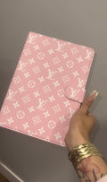 Pink designer Ipad case Lv