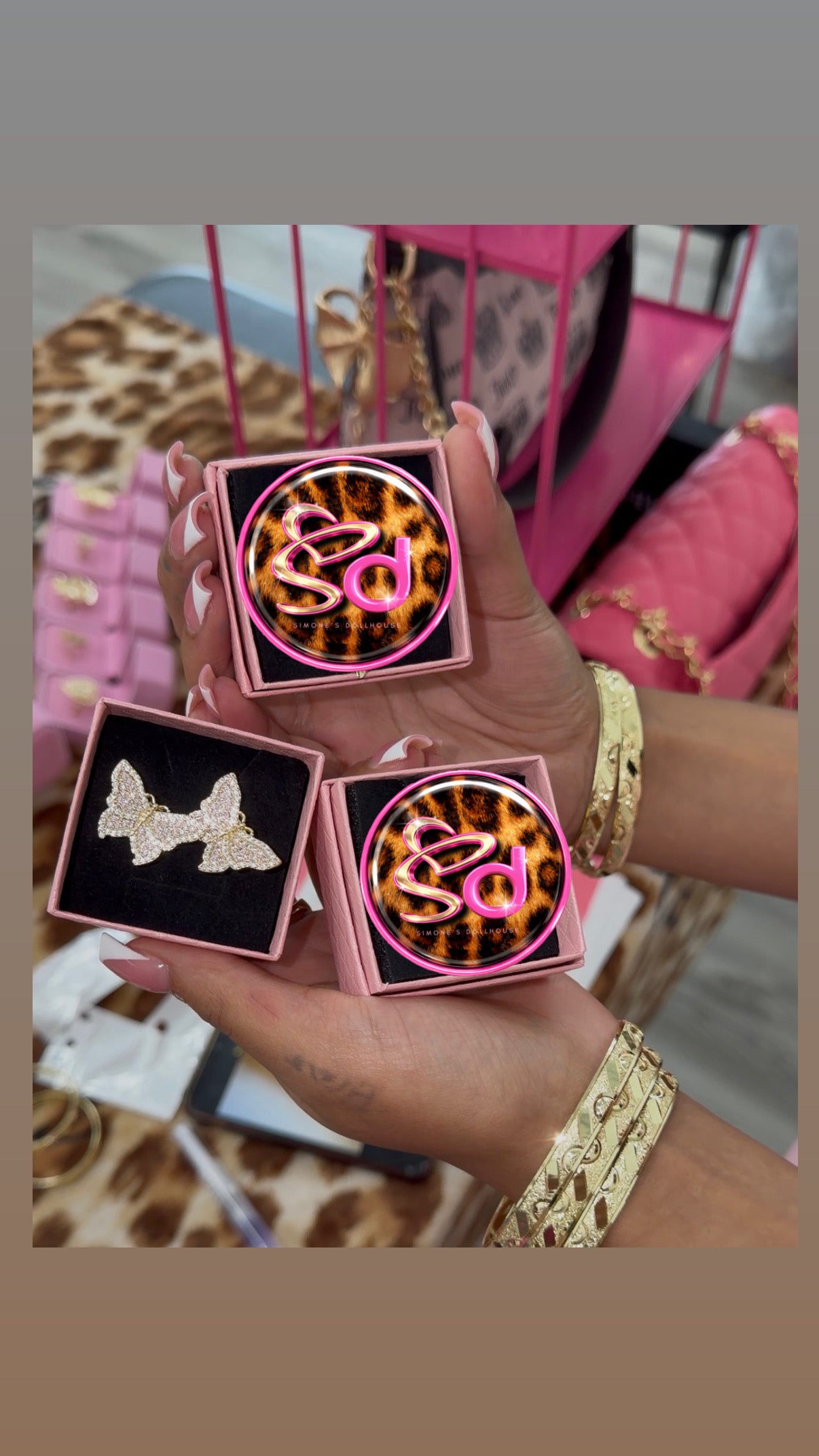 Butterfly stud earrings