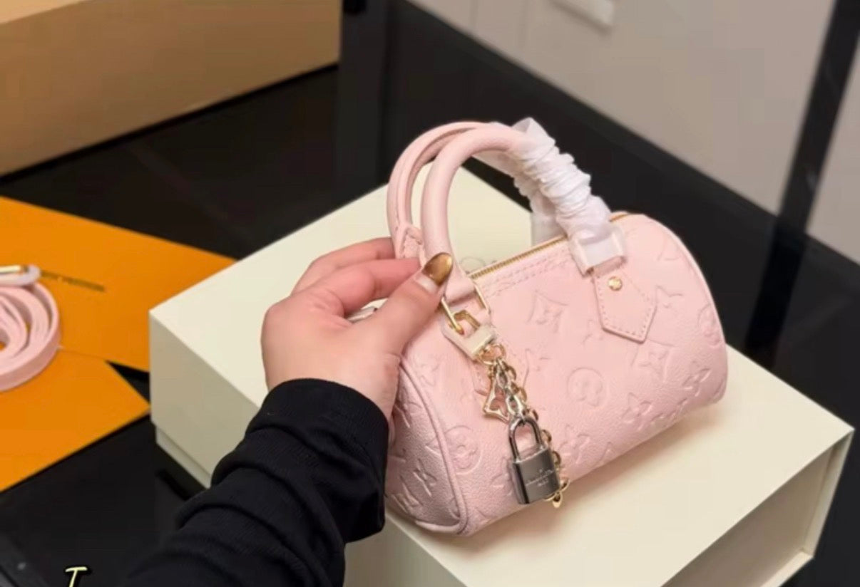 mini PINK lv handbag