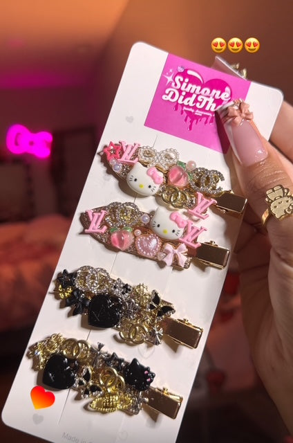 Junk Hair clips set of 4