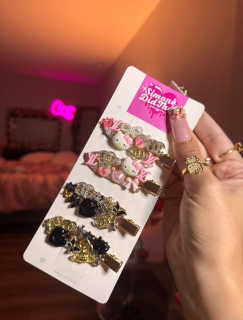 Junk Hair clips set of 4